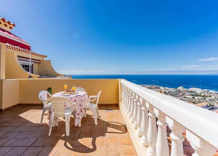 Penthouse With Panoramic Ocean Views & Terrace In Torviscas Apartment Costa Adeje (Tenerife)